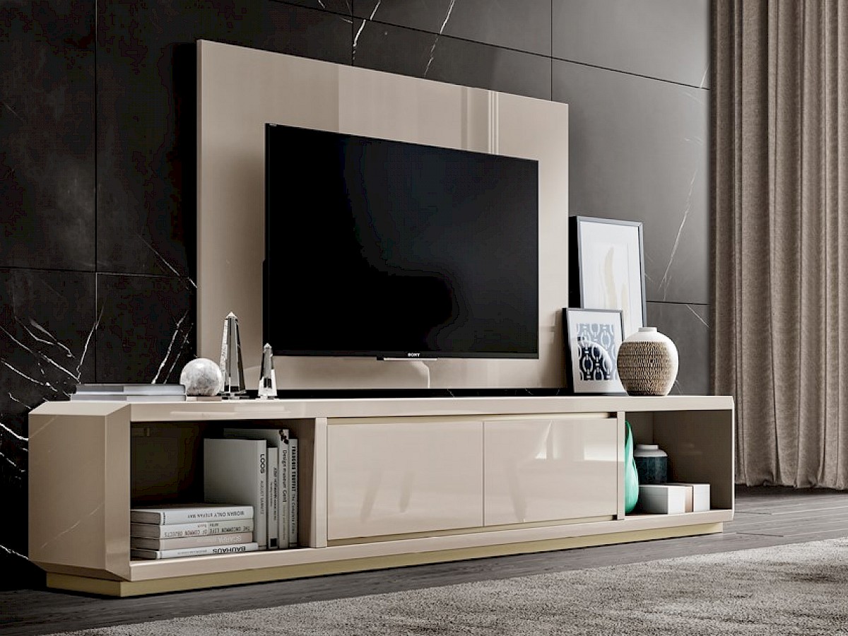 ROBERTO BARNINI Honeycomb TV cabinet with doors By Barnini Oseo